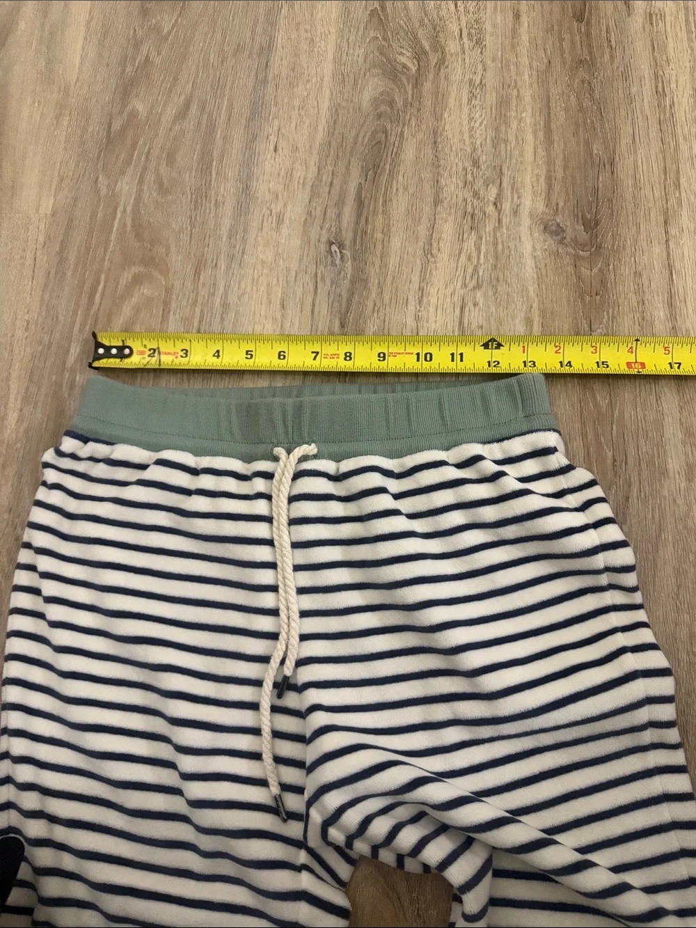 Madewell Striped matching Set with Sage Trim